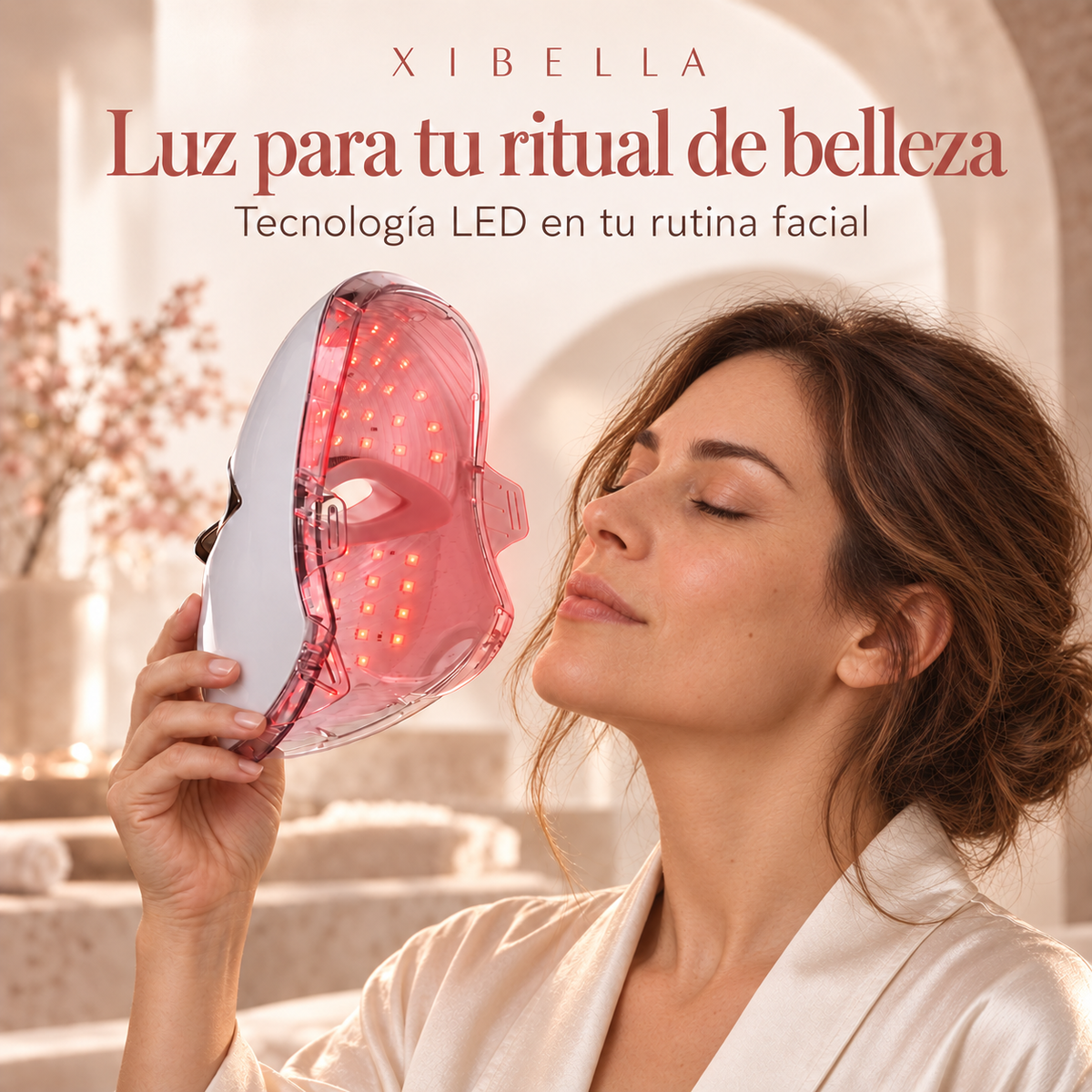 XIBELLA - Máscara facial LED de 7 colores.
